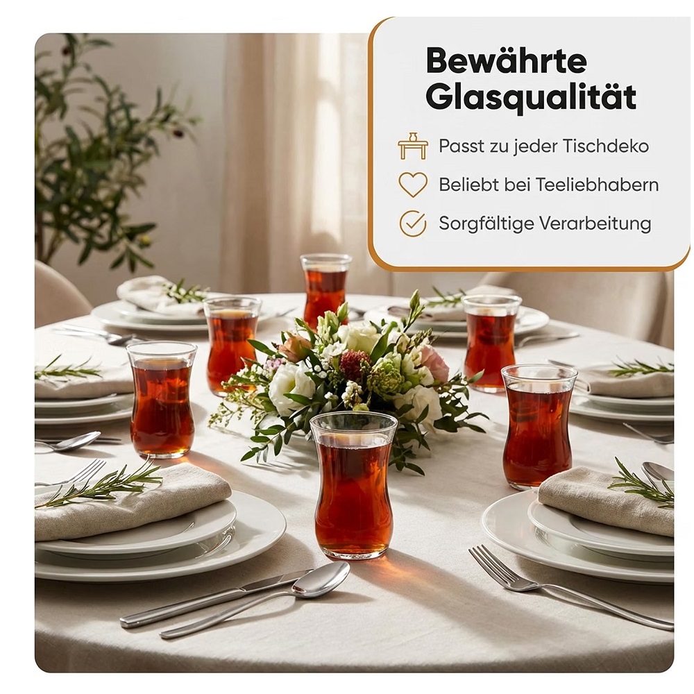 Der-Porzellan-Laden by Pasabahce Üsküdar Teeglas 120 ml 12er Set