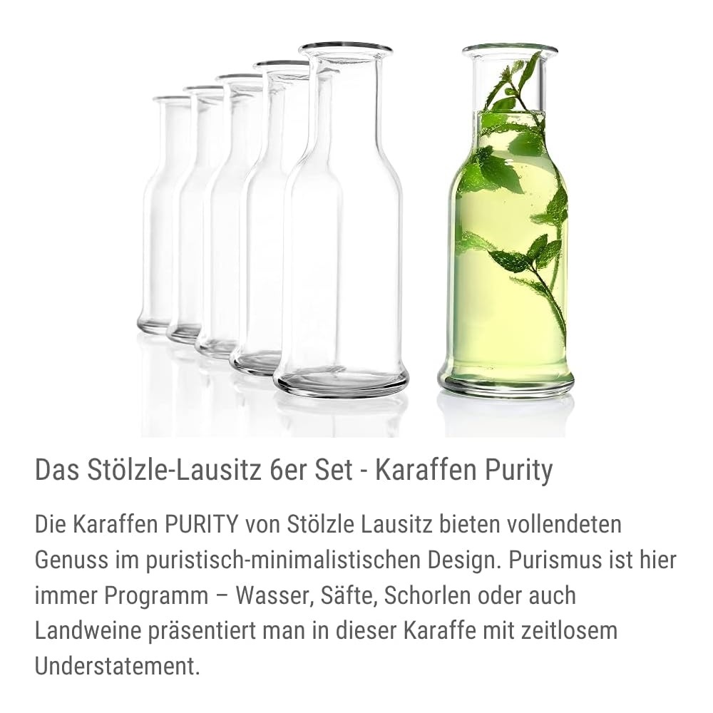 Stölzle Oberglas Purity Karaffe 1 Liter 6er Set