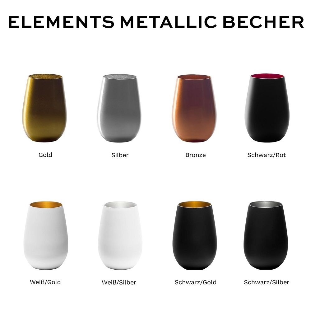 Stölzle Lausitz Elements Weiß-Bronze 6er Set