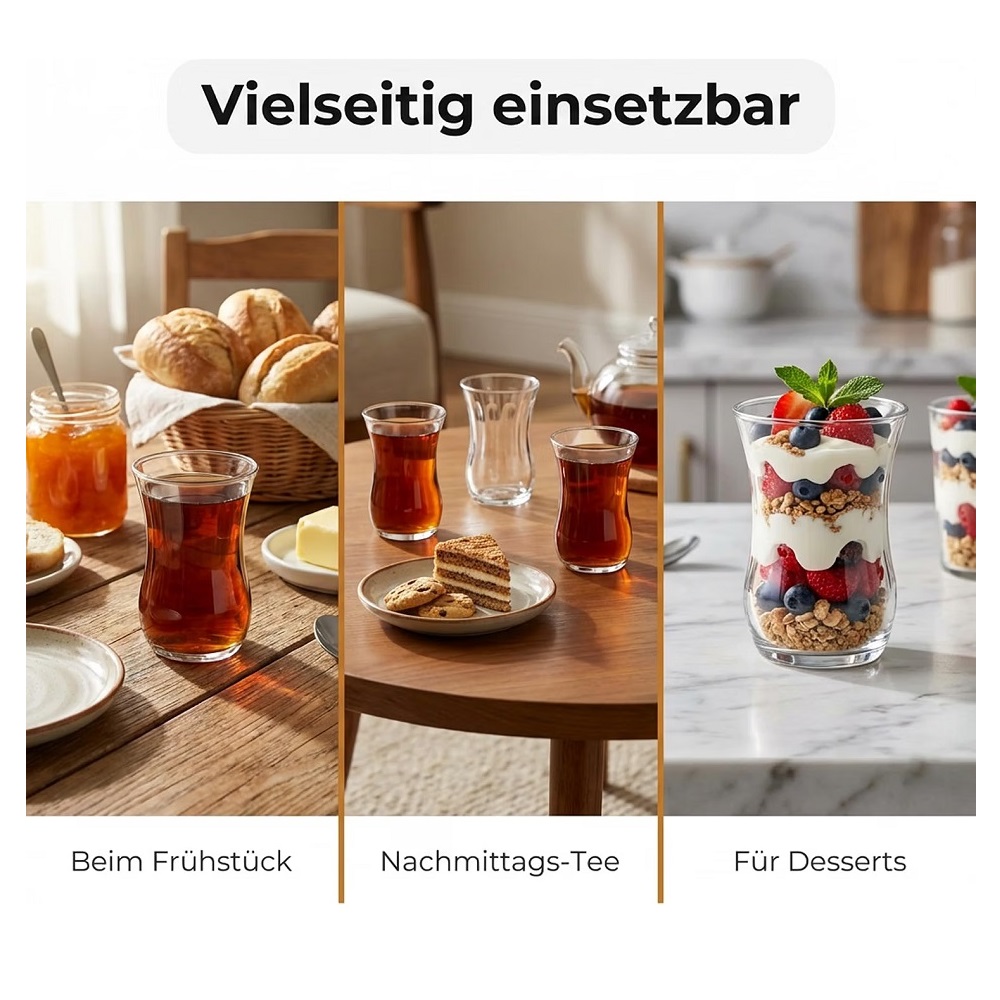 Der-Porzellan-Laden by Pasabahce Üsküdar Teeglas 120 ml 12er Set
