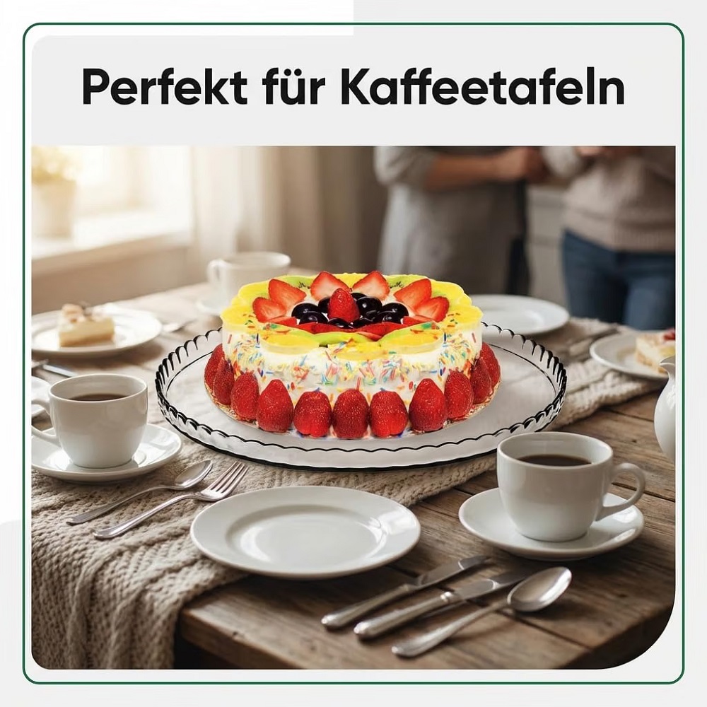 Der-Porzellan-Laden by Pasabahce Patisserie Servierplatte/ Tortenplatte Ø 32 cm