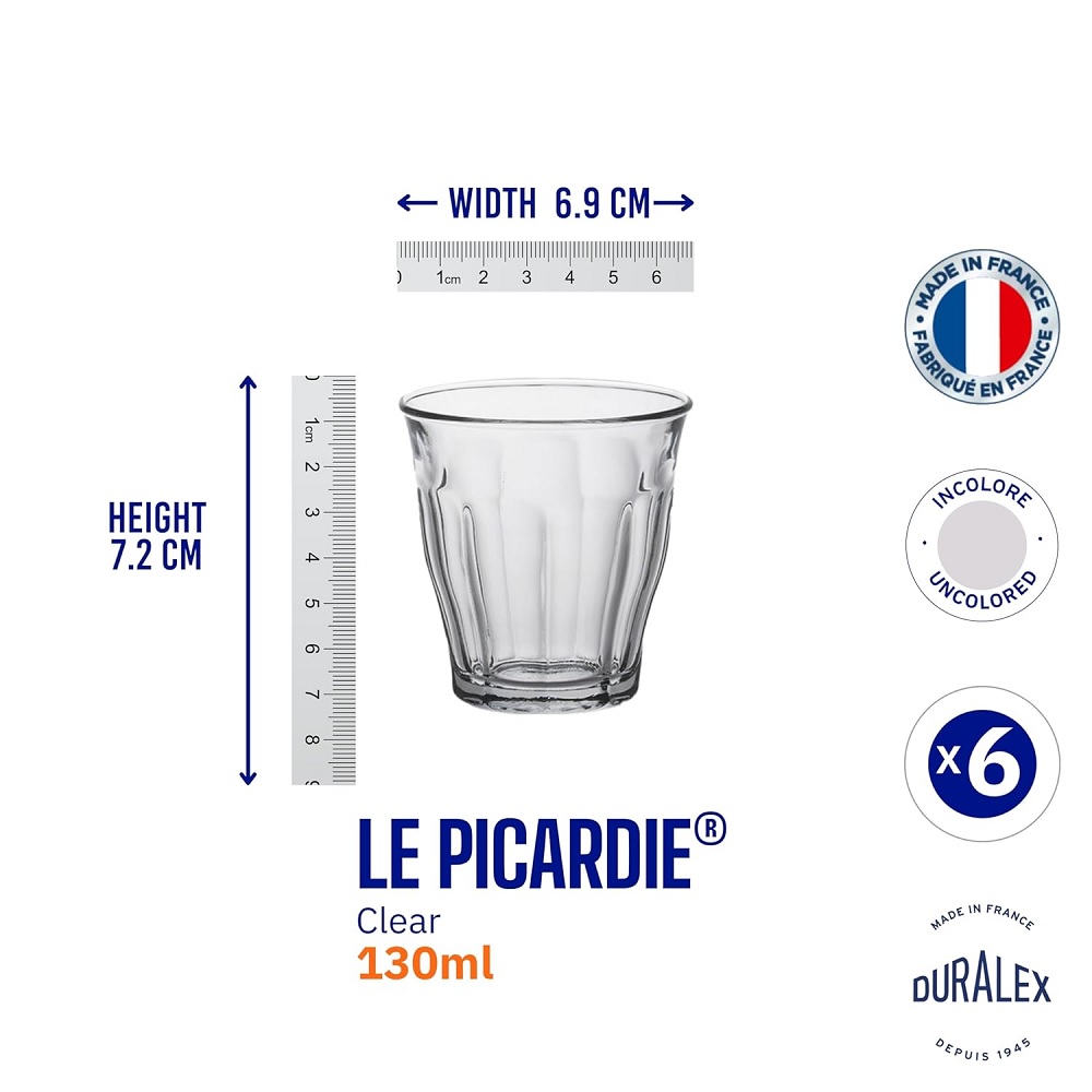 Duralex Picardie Becher 130 ml 6er Set