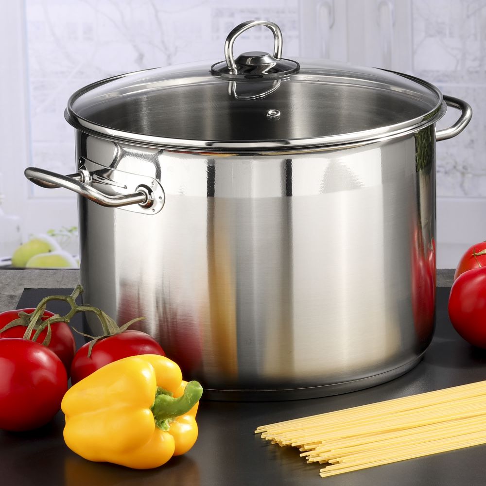 Haushalt International Universaltopf mit Glasdeckel 10L Maße: ca. Ø: 26 x H: 18cm