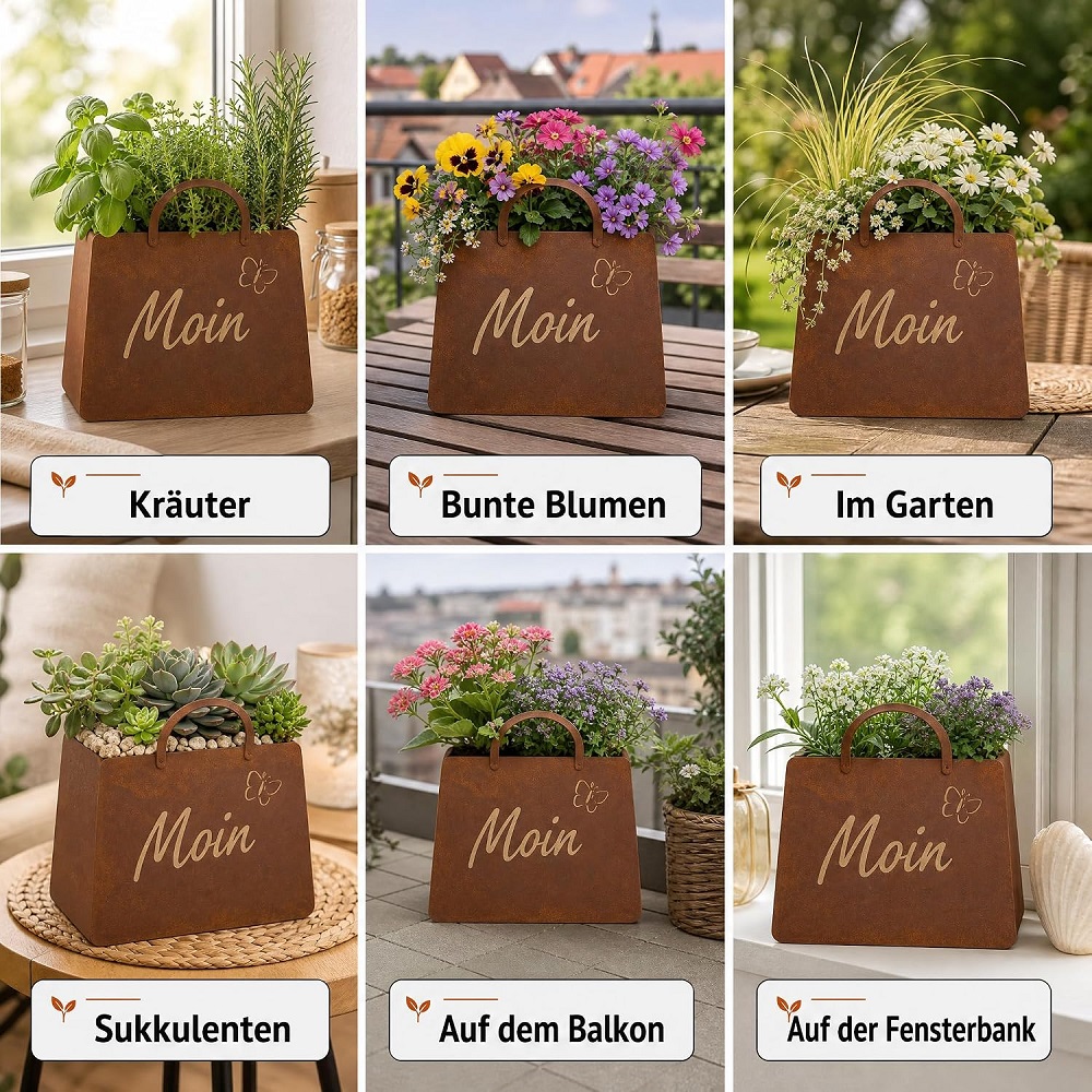 Tasche zum Bepflanzen 'Moin' 32x27x12cm