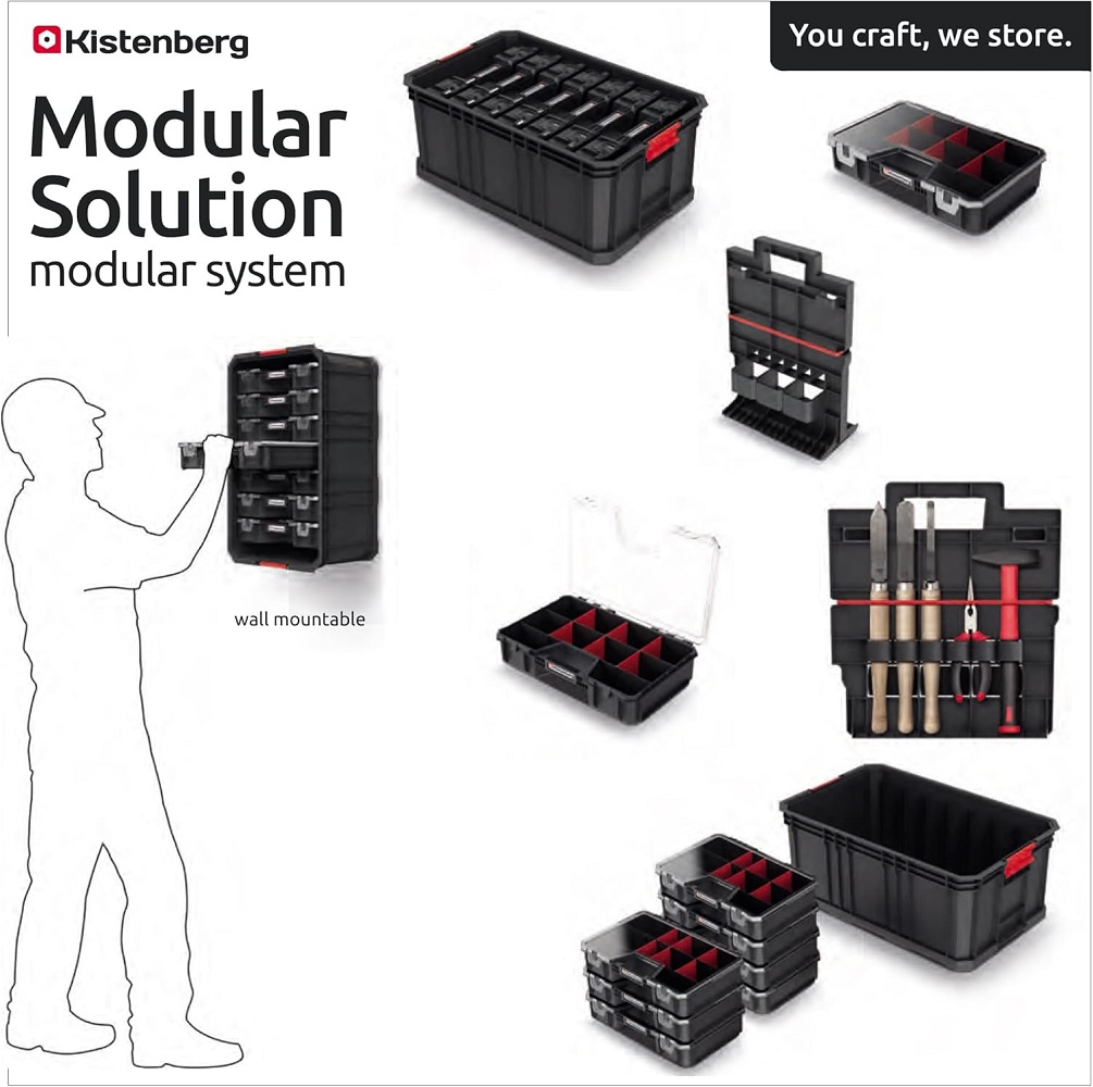 Prosperplast Werkzeugkiste MODULAR SOLUTION 20R - schwarz
