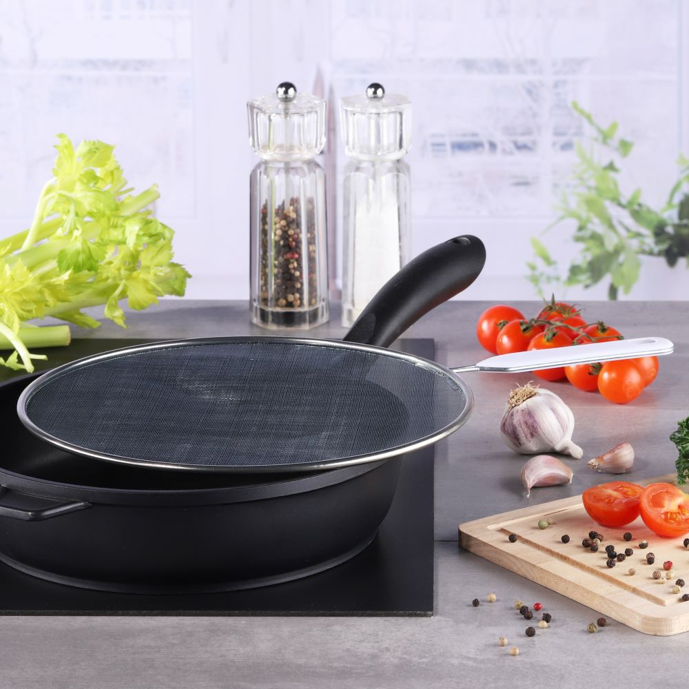 Haushalt International Pfannenspritzschutz 2-tlg. Maße: ca. Ø: 25 und 29cm
