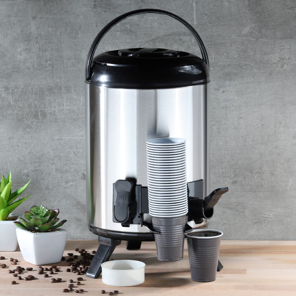 Haushalt International Warmhalte-Airpot mit 2 "Zapfhähnen" Fassungsvermögen: ca. 9 L