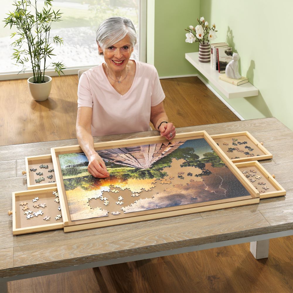 Haushalt International Puzzlebrett mit Auszügen 1000er, FSC®