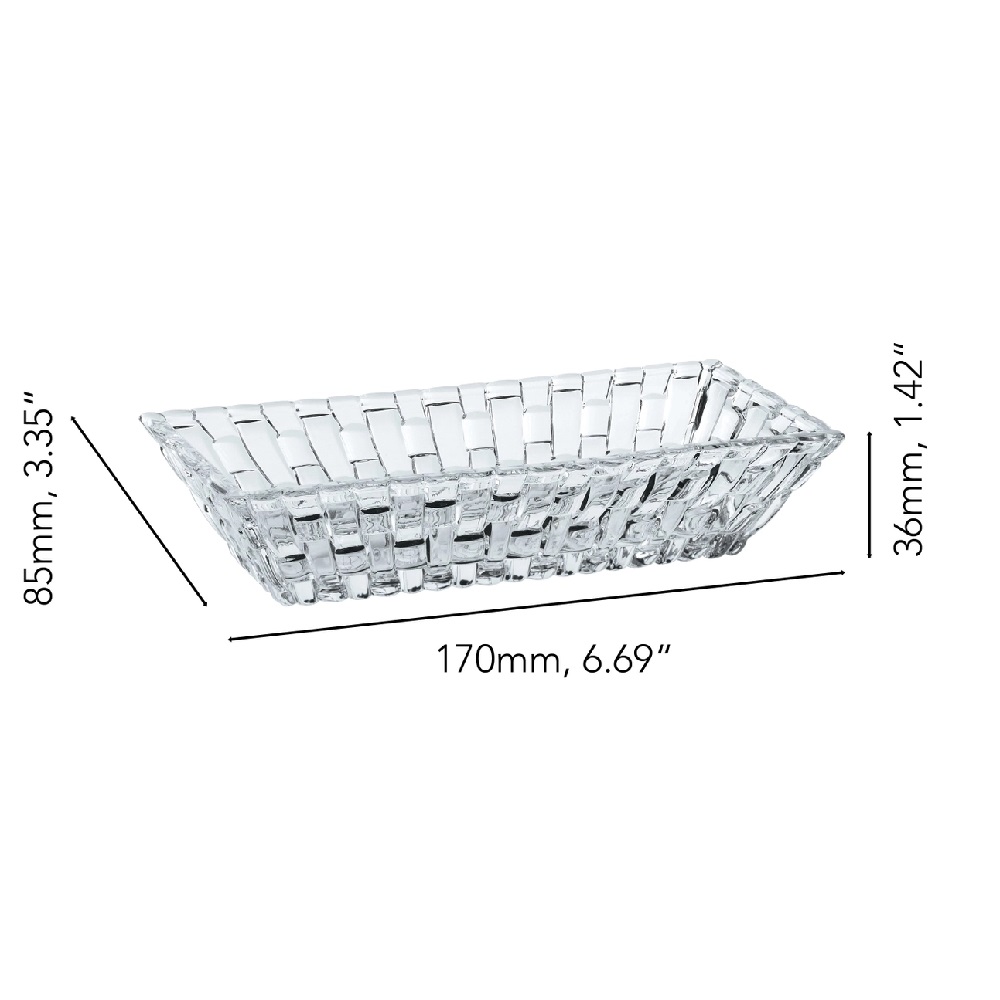Nachtmann Bossa Nova Schale Rechteckig 17x8,5x3,6 cm 2er Set