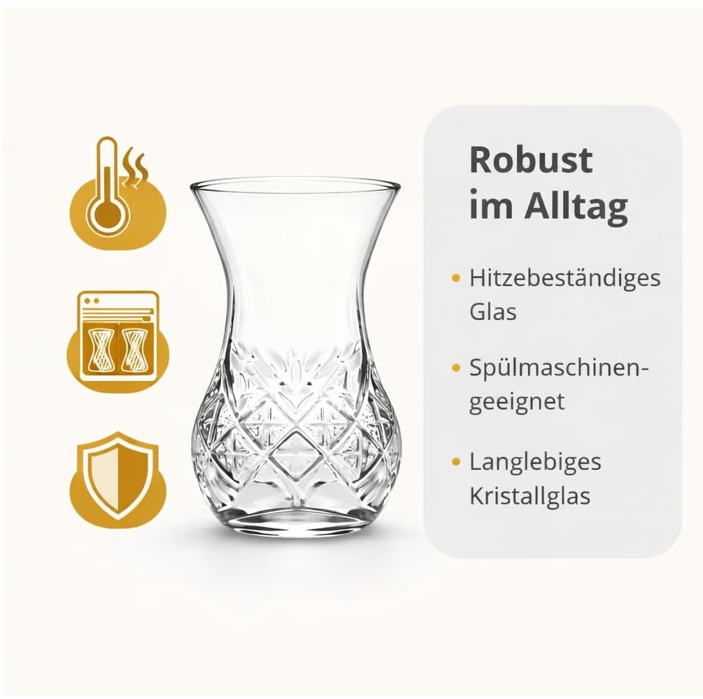 Der-Porzellan-Laden by Pasabahce Timeless Teeglas 6er Set