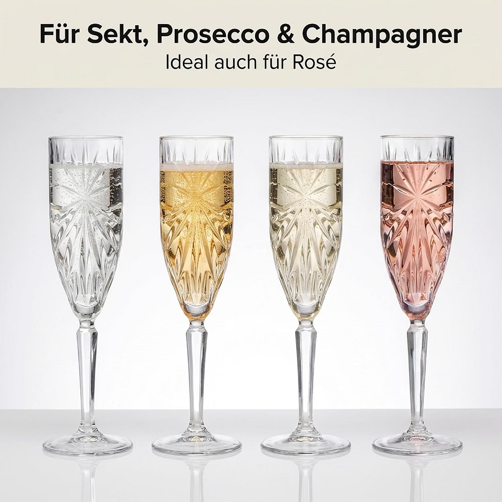 Der-Porzellan-Laden by RCR Oasis Champangerglas 160 ml 6er Set