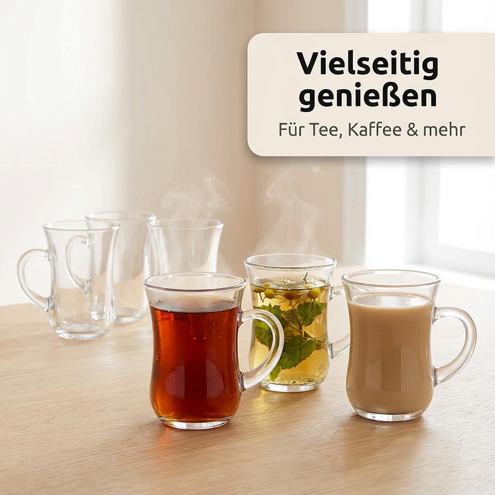 Der-Porzellan-Laden by Pasabahce Keyif Teetasse 145 ml 6er Set