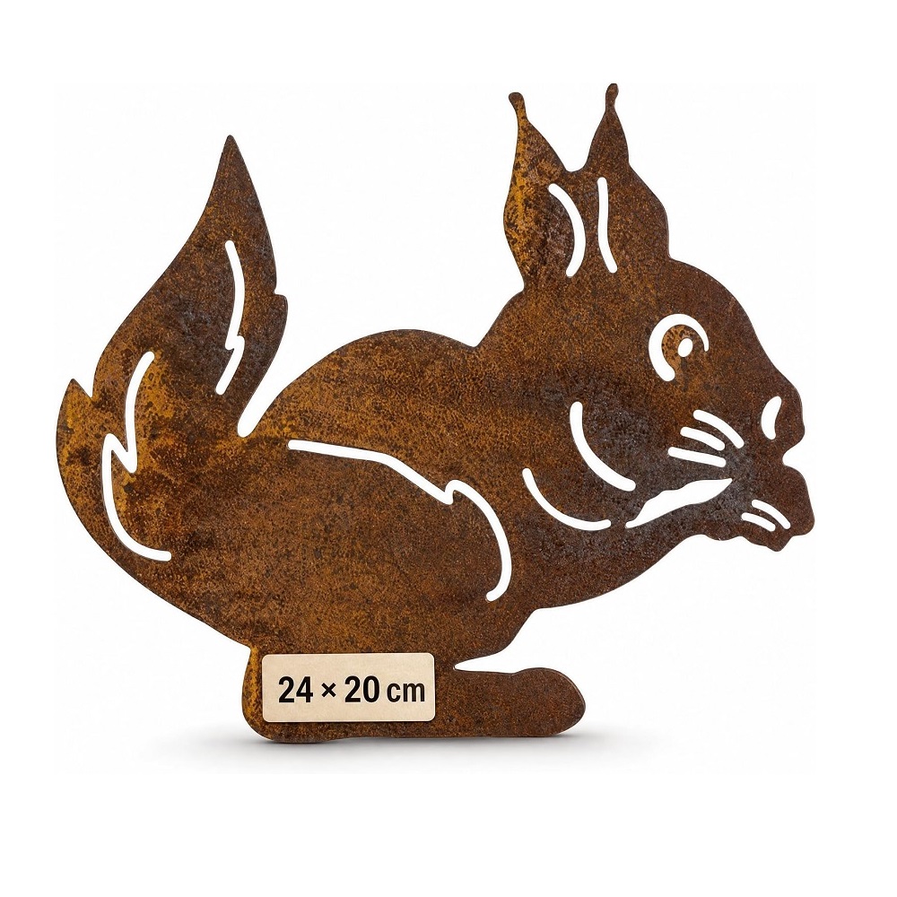 Eichhörnchen mit Nuss zum Schrauben A 16x13 cm