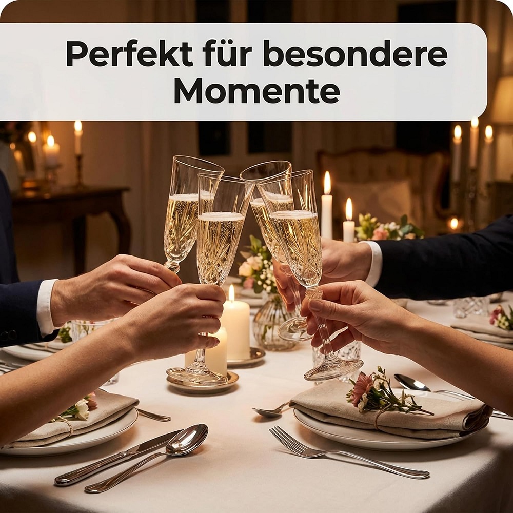 Der-Porzellan-Laden by RCR Melodia Champagnerkelch 160 ml 6er Set