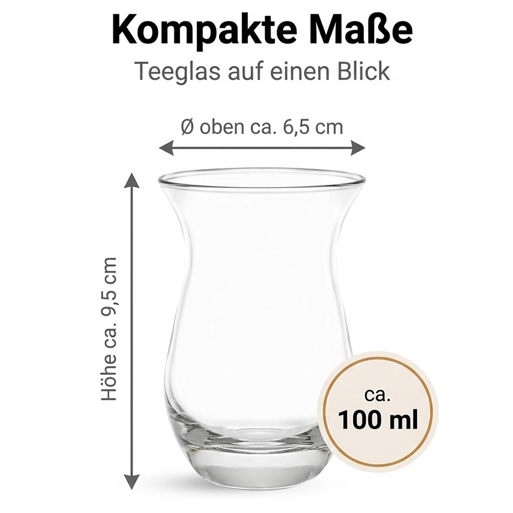 Der-Porzellan-Laden by Pasabahce Galata Teeglas 175 ml 6er Set