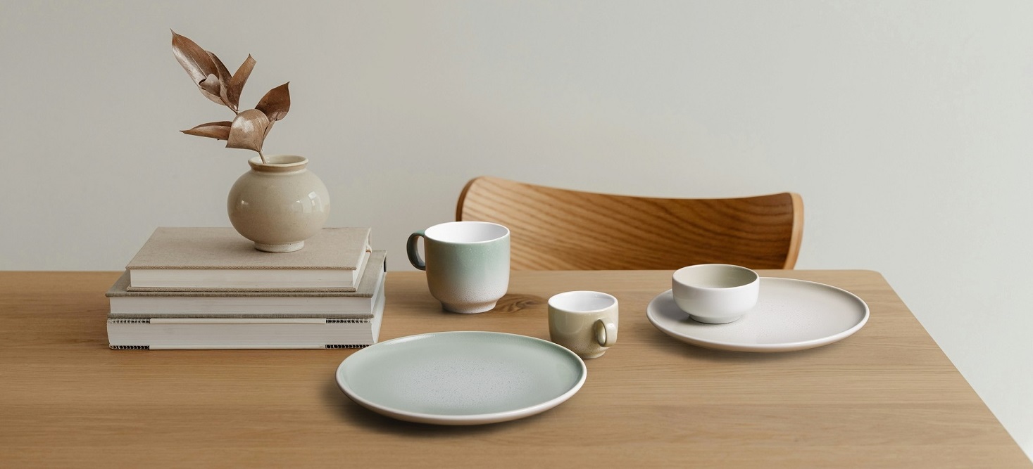 Seltmann Weiden Sento Home Aura cream Teller/Servierplatte-Set 2 tlg.