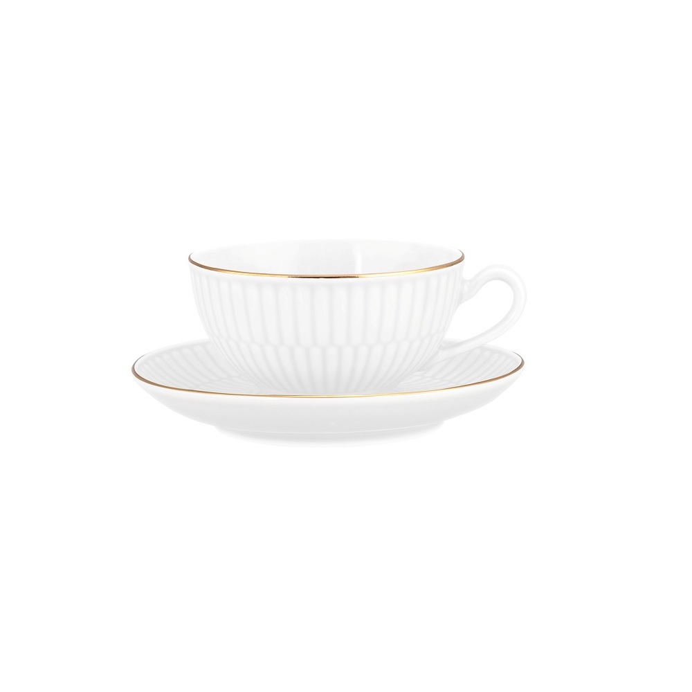 Seltmann Weiden Amina weiß/Goldrand Kombi-Untertasse klein 12 cm