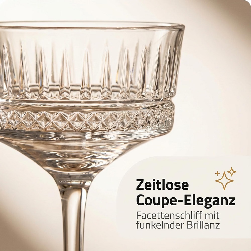 Der-Porzellan-Laden by Pasabahce Elysia Champagner Coupe 260 ml 6er Set