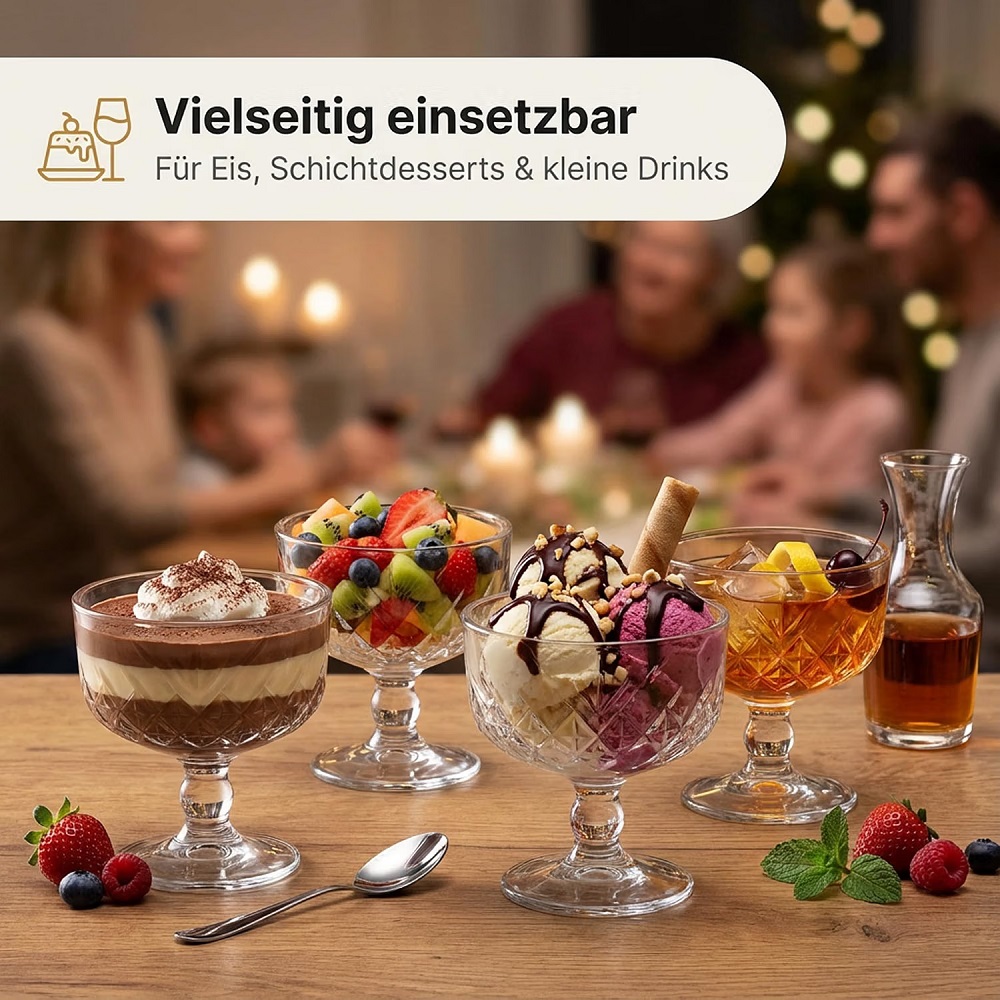 Der-Porzellan-Laden by Pasabahce Timeless Ice Cream Schale 6er Set