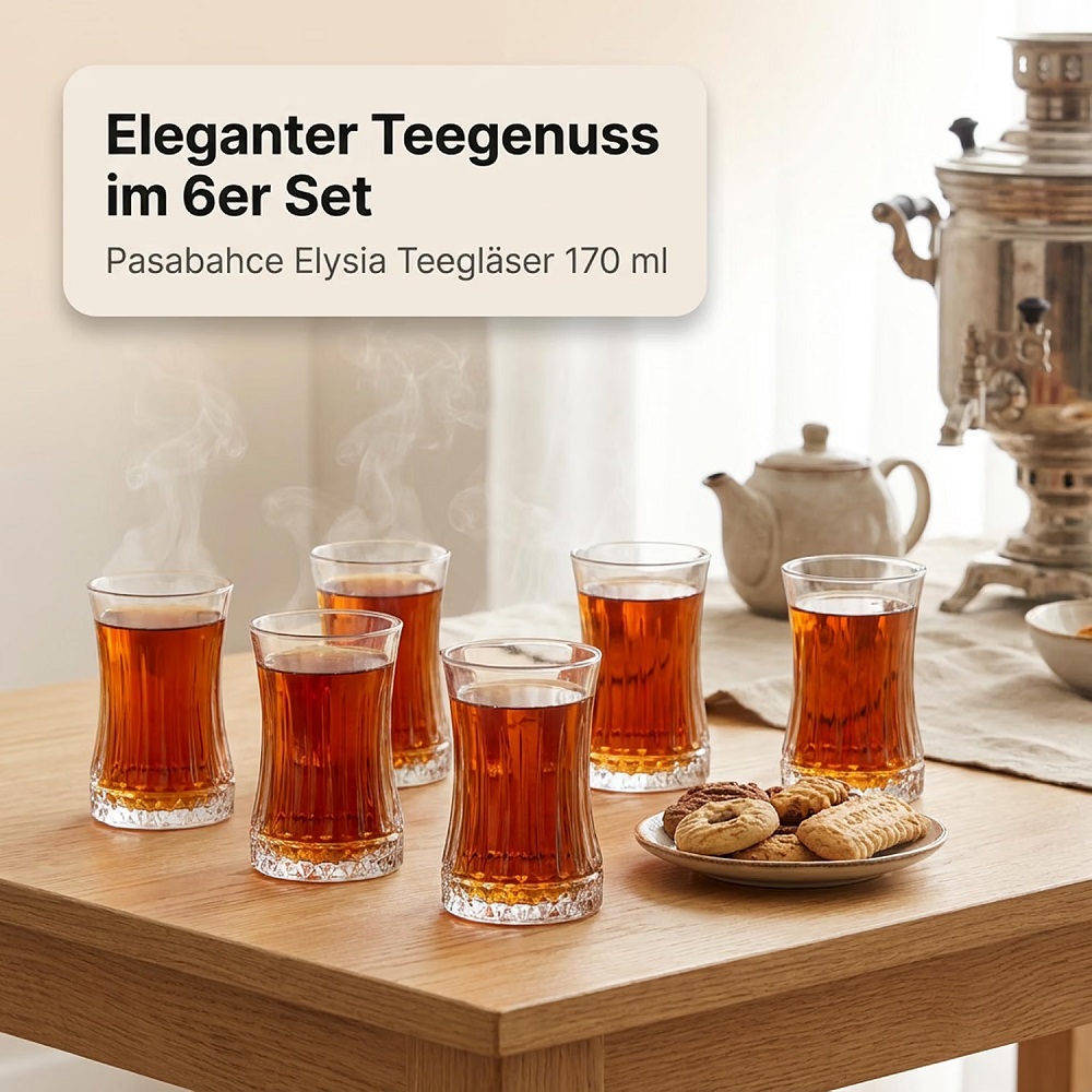 Der-Porzellan-Laden by Pasabahce Elysia Teeglas 170 ml 6er Set