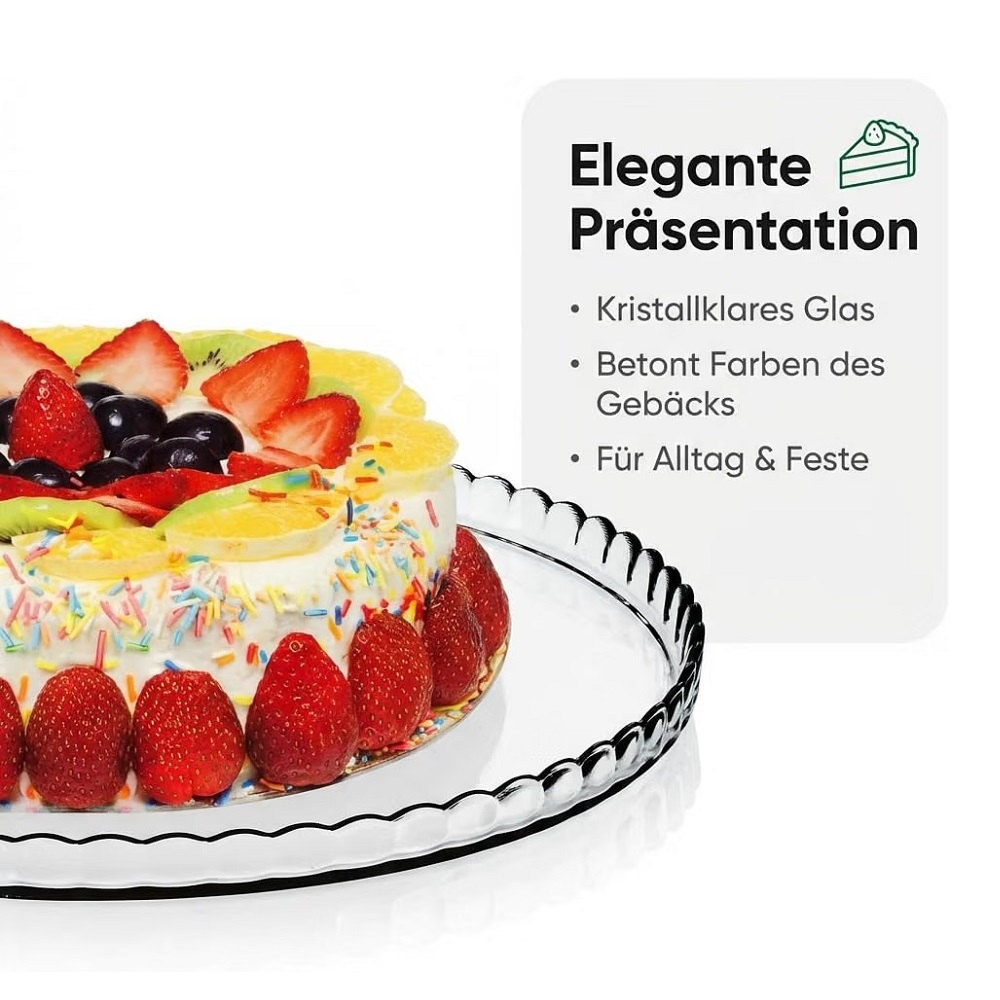 Der-Porzellan-Laden by Pasabahce Patisserie Servierplatte/ Tortenplatte Ø 32 cm
