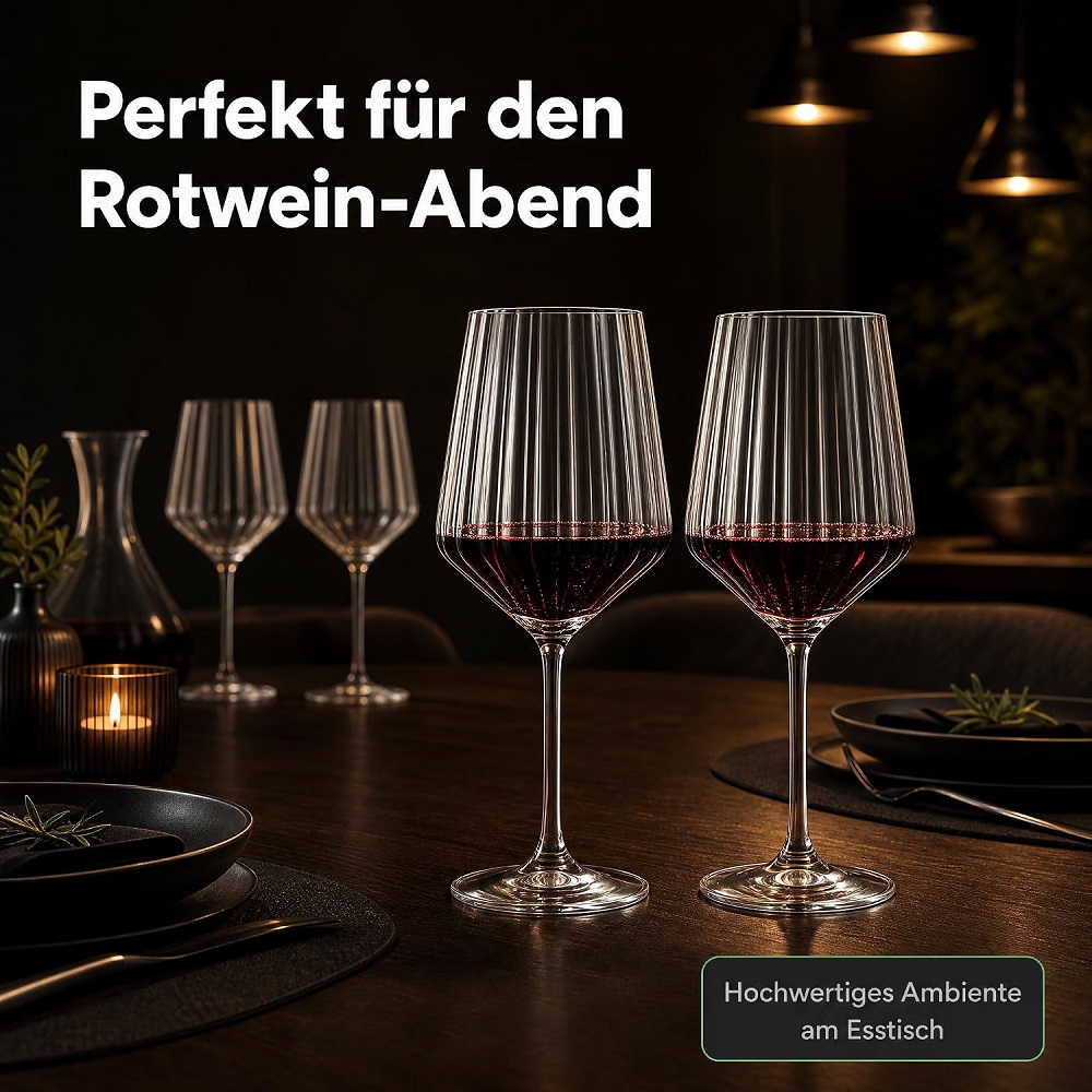 Der-Porzellan-Laden by Spiegelau Lifestyle Rotweinglas 630 ml 4er Set