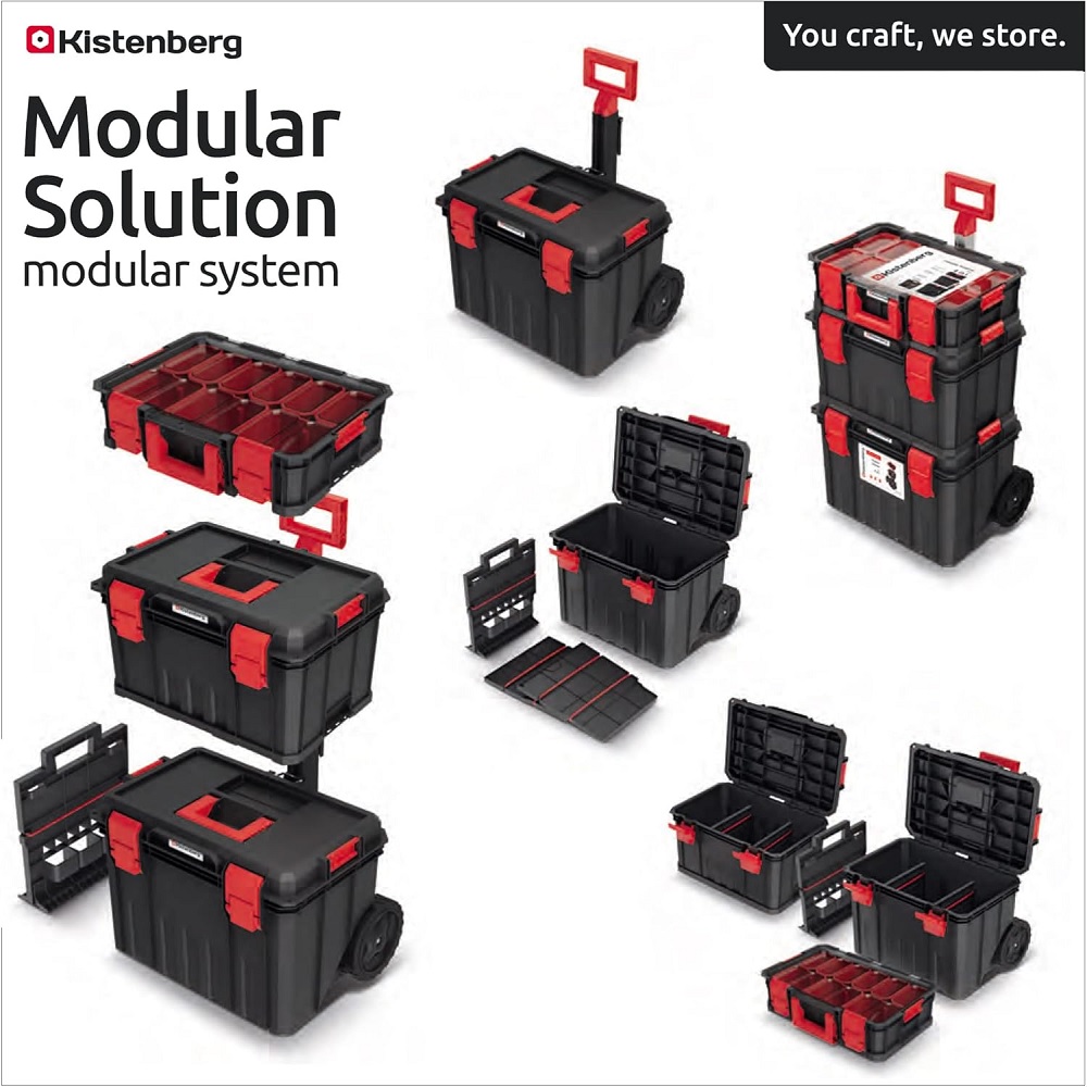 Prosperplast Tool Trolley MODULAR SOLUTION MOBILE Set - schwarz