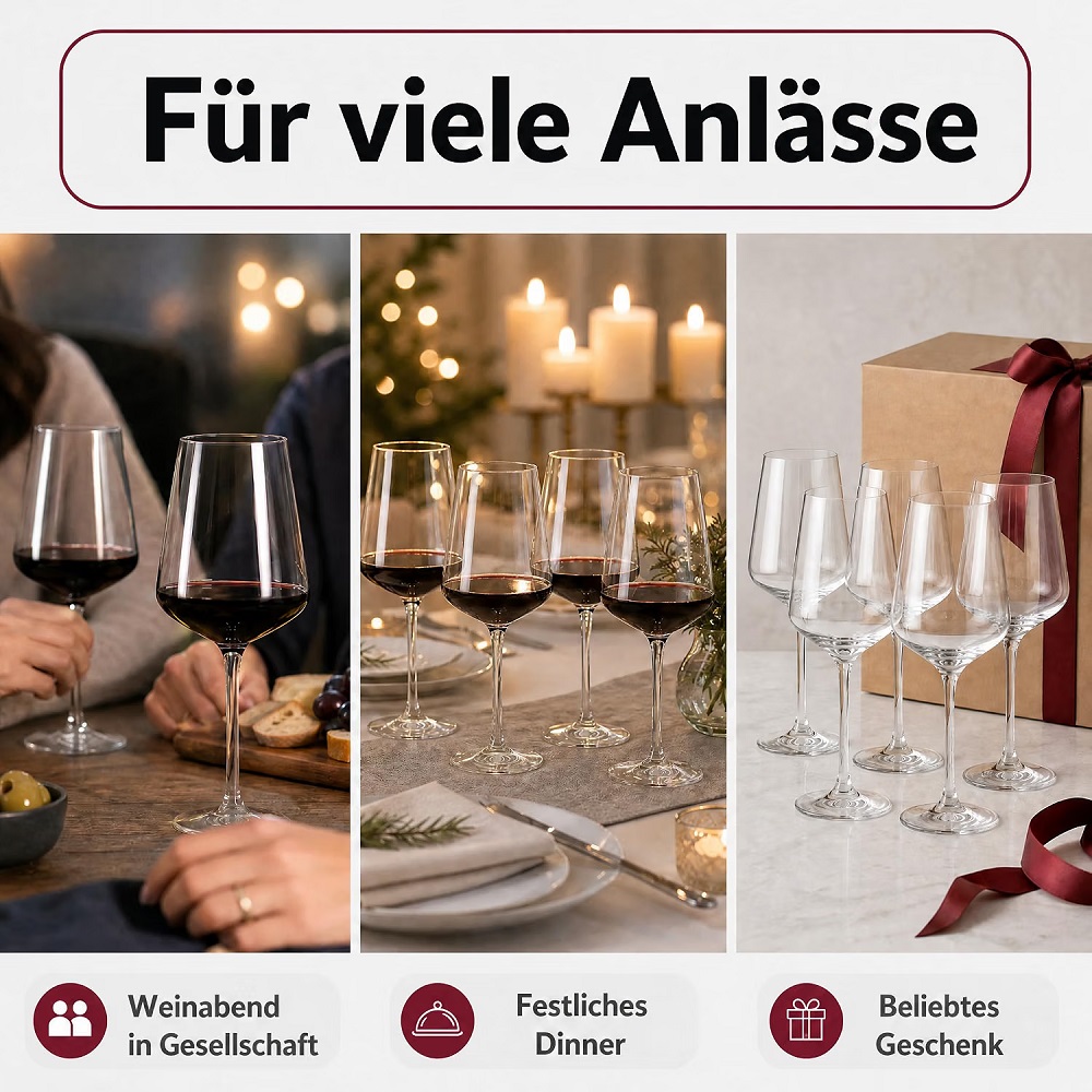 Der-Porzellan-Laden by Nachtmann ViNova Rotweinglas 550 ml 4er Set