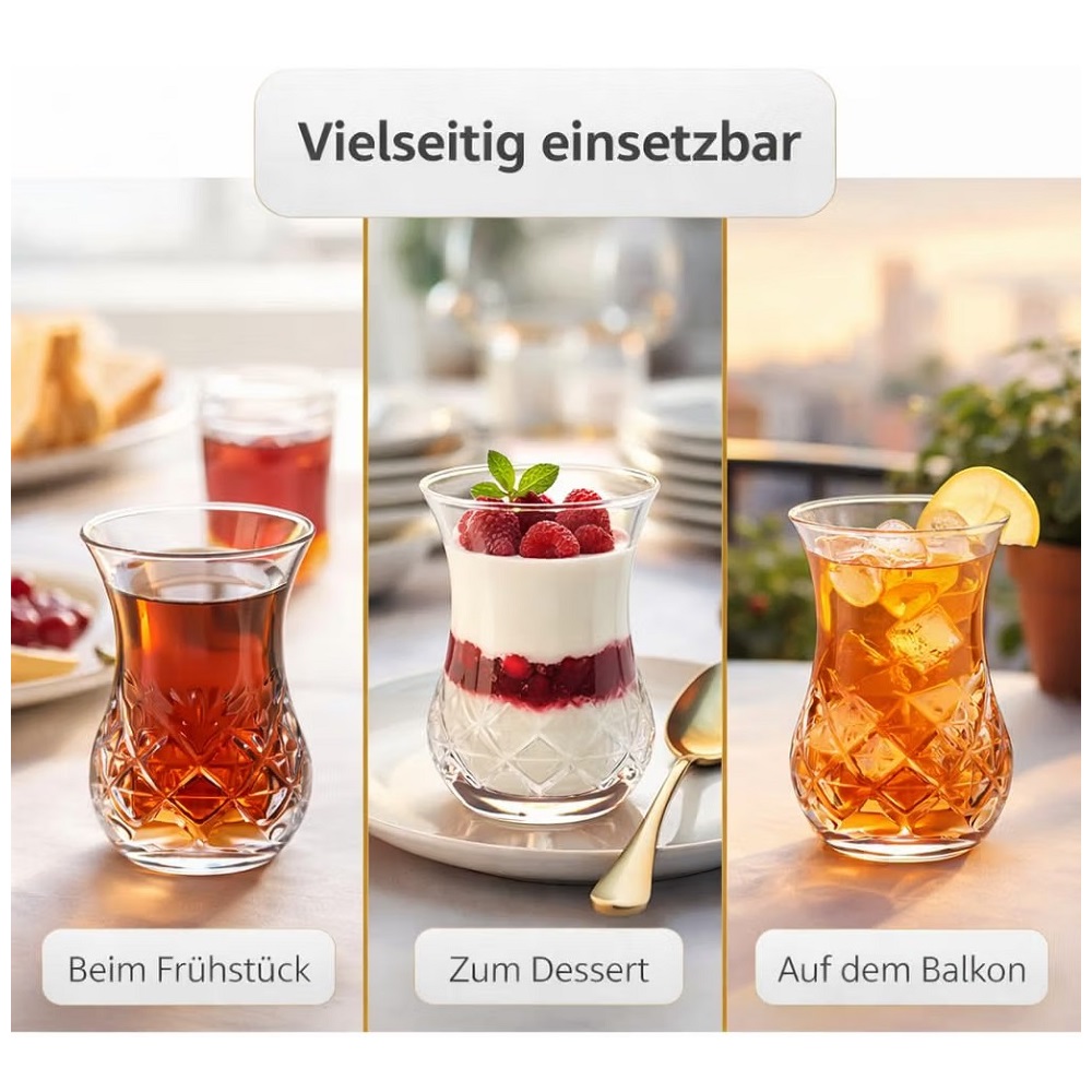 Der-Porzellan-Laden by Pasabahce Timeless Teeglas 6er Set