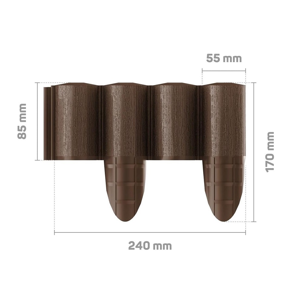 Cellfast Gartenpalisade STANDARD 41,4 m braun