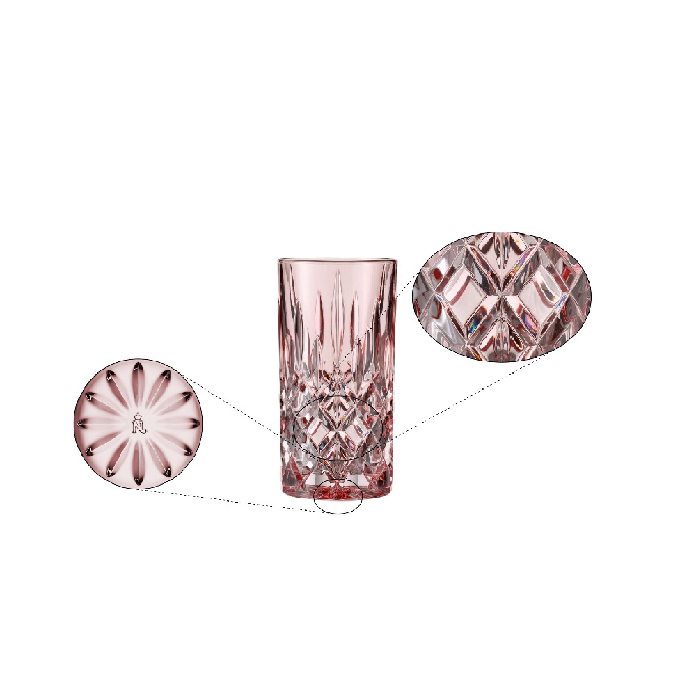 Nachtmann Noblesse Longdrinkglas Rosè 2er Set