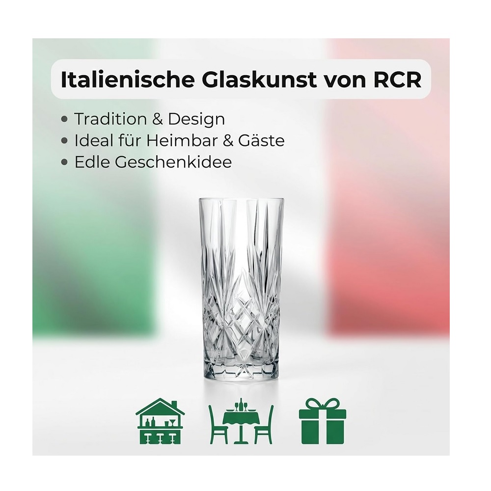 Der-Porzellan-Laden by RCR Melodia HB Tumbler 360 ml 6er Set