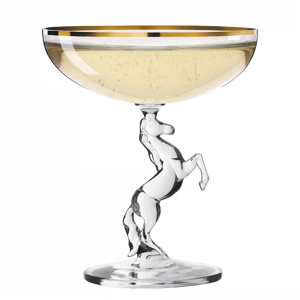 Ritzenhoff Reitkristall Champagner Goldrand #2 RDT H25