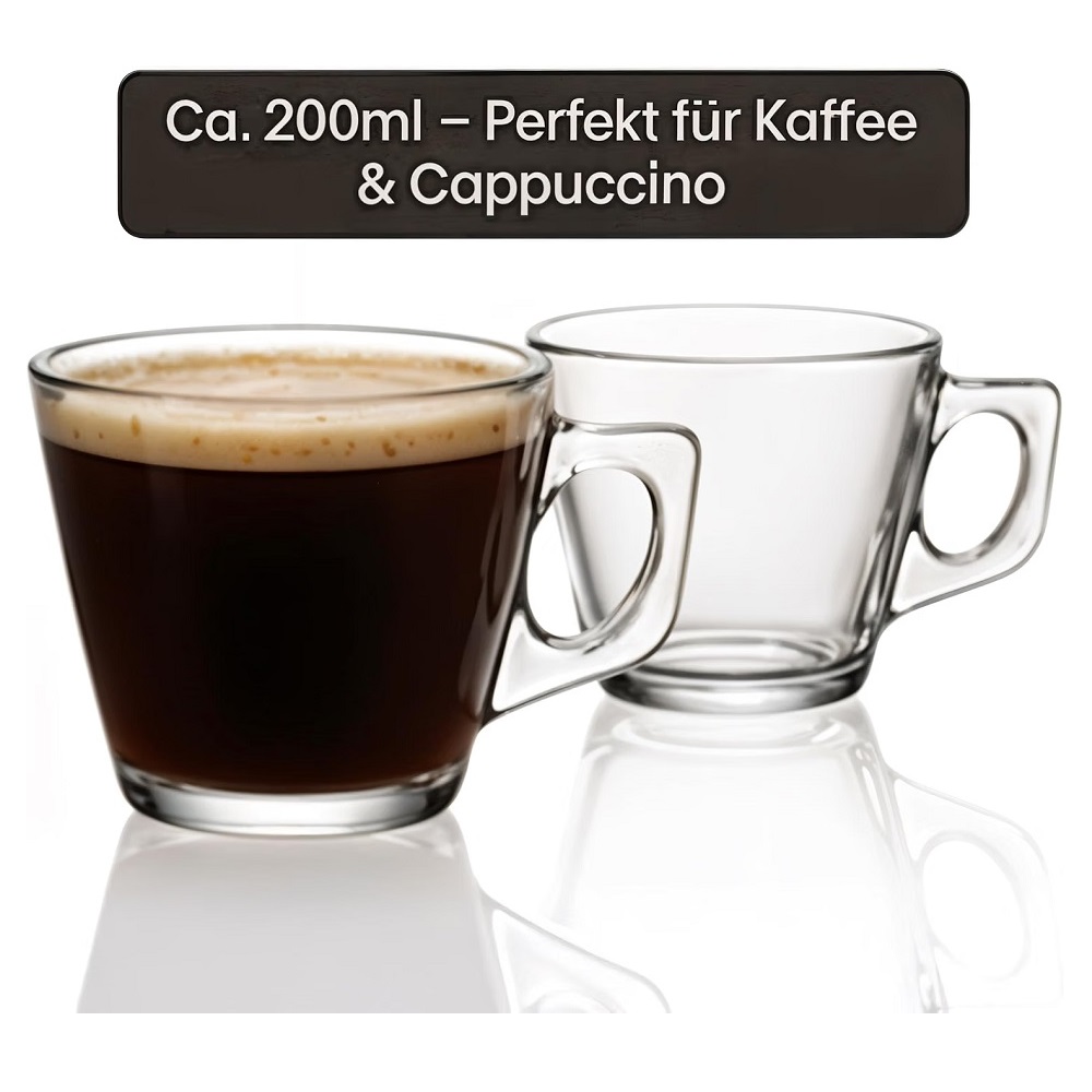 Der-Porzellan-Laden by Pasabahce Vela Kaffeetassenset Tasse und Untertasse 12tlg.