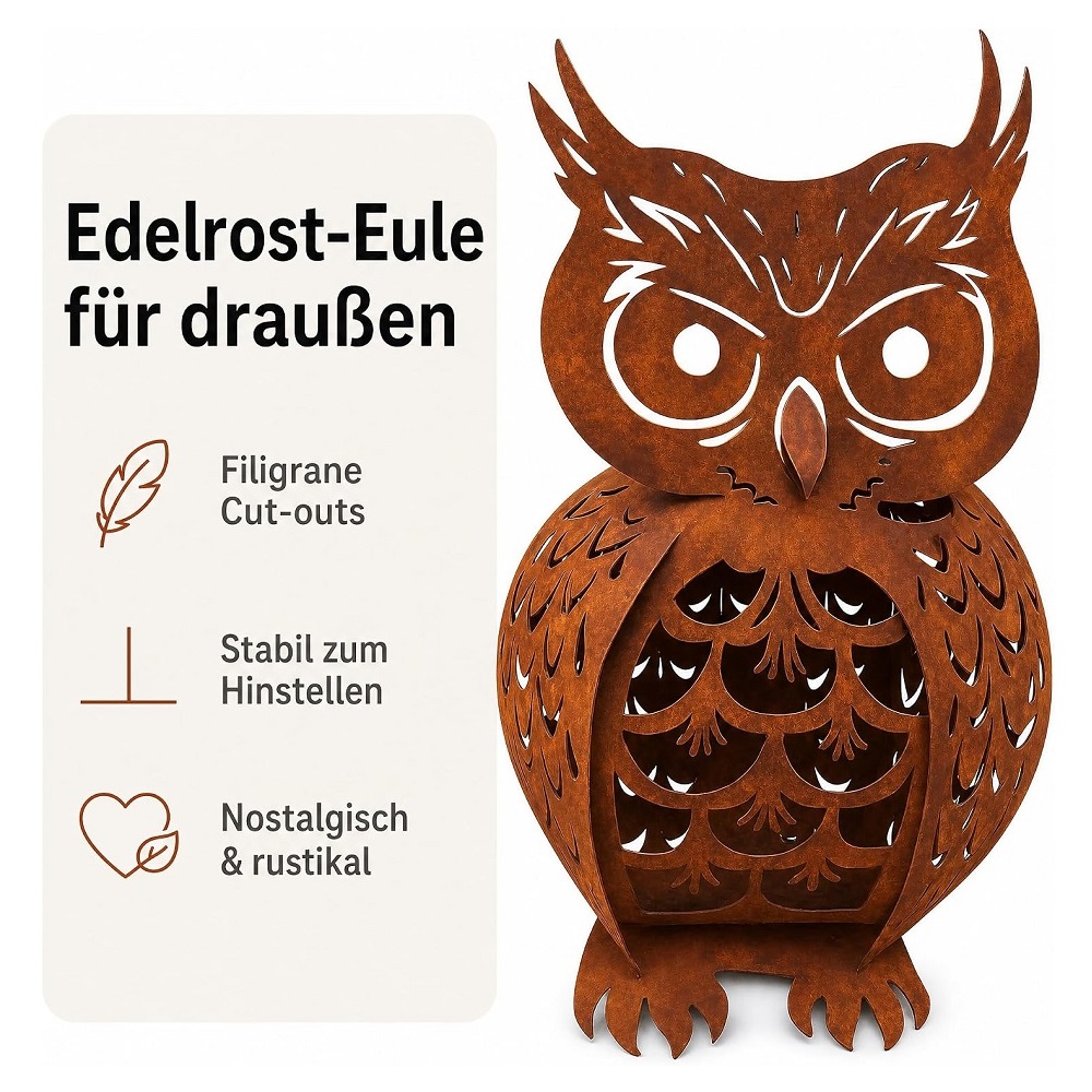 Eule 62x35x20cm