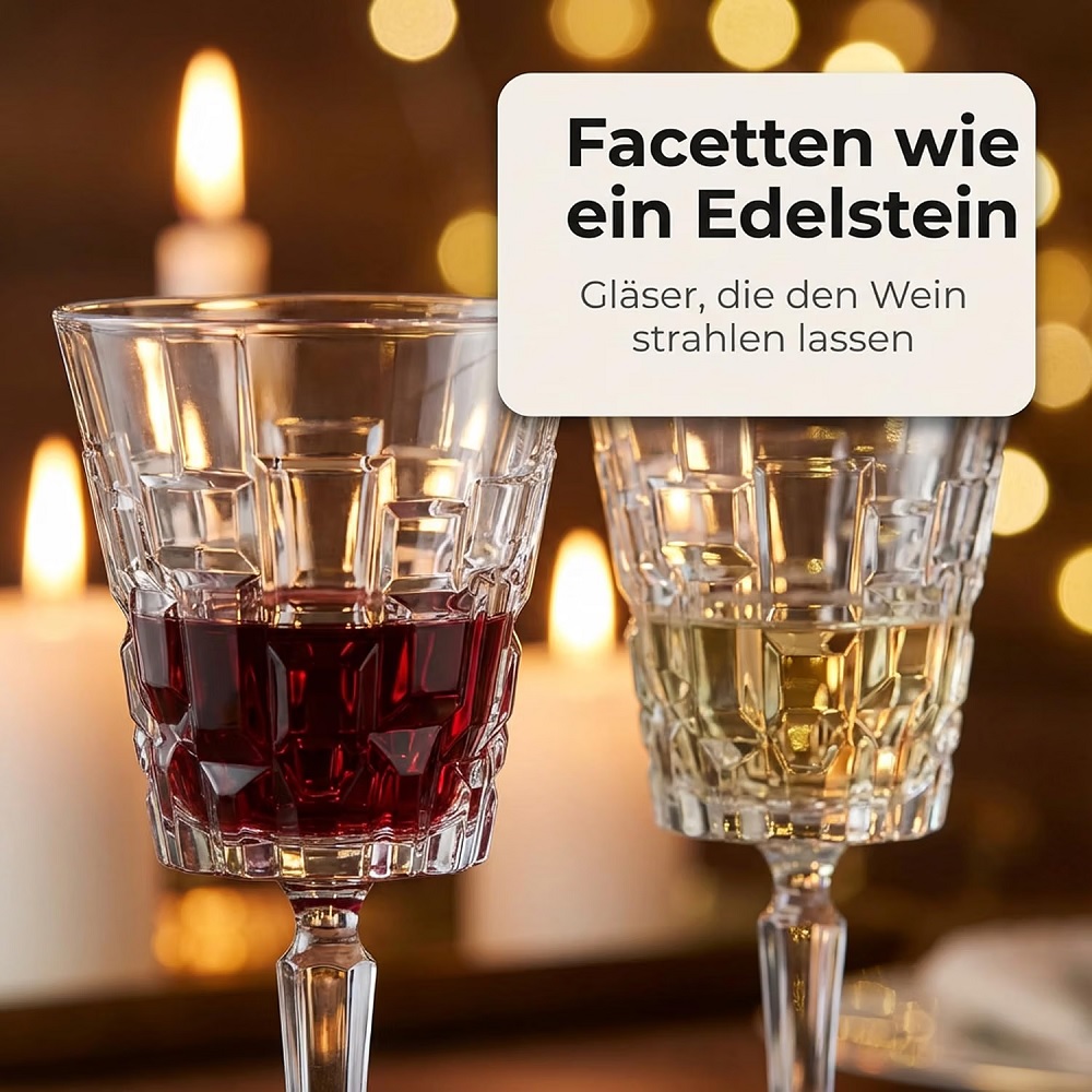 Der-Porzellan-Laden by RCR Etna Goblet 2 Weingläser 280 ml 6er Set