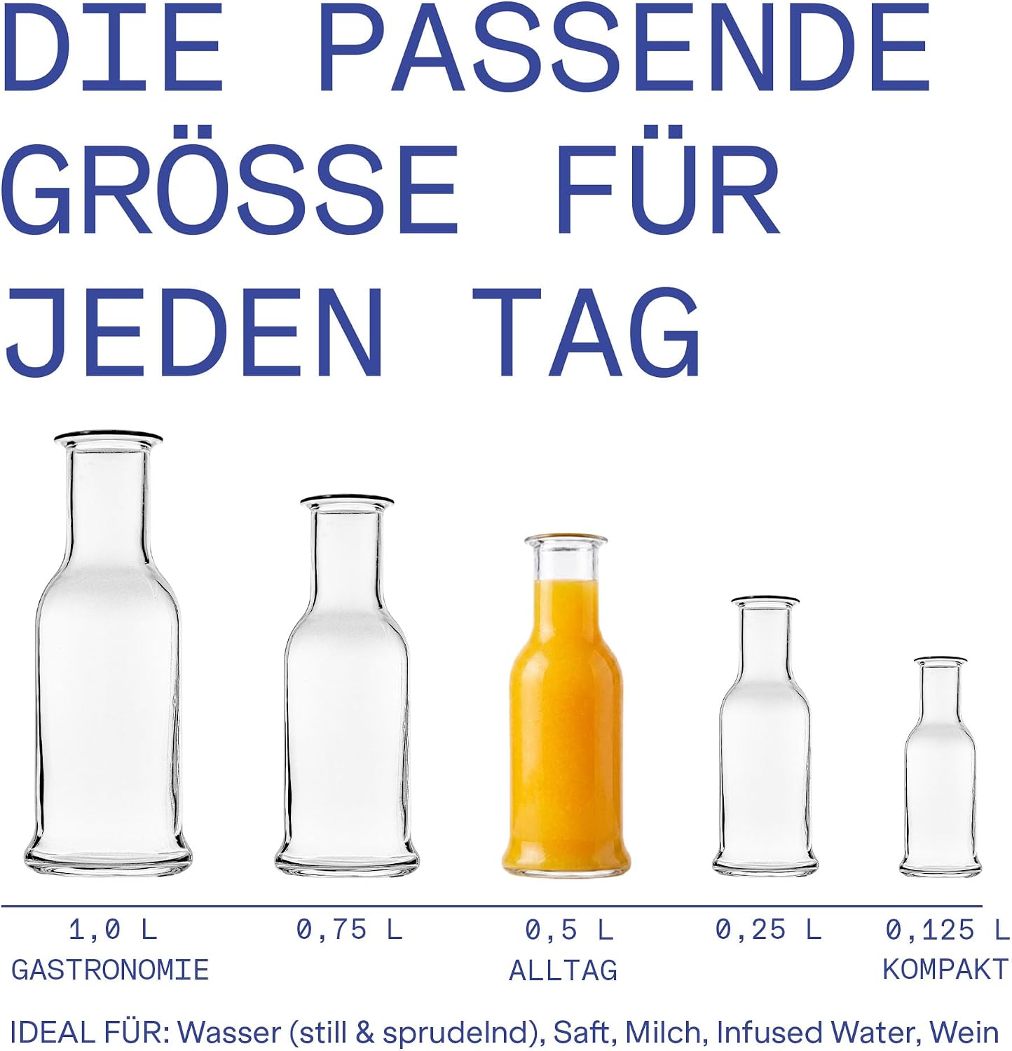 Stölzle Oberglas Purity Karaffe 0,5 Liter 6er Set