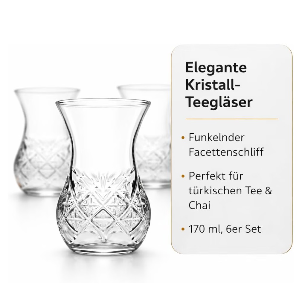 Der-Porzellan-Laden by Pasabahce Timeless Teeglas 6er Set