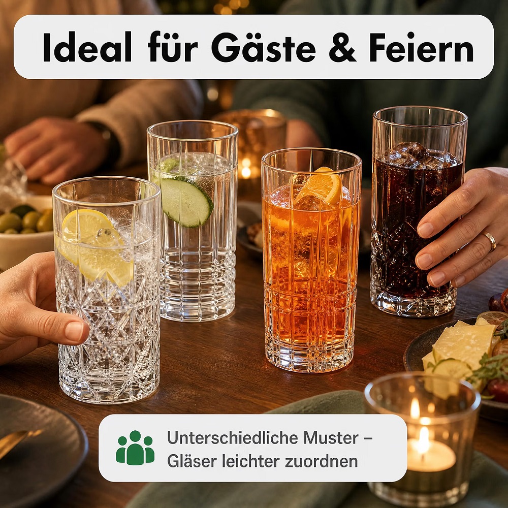 Der-Porzellan-Laden by Nachtmann Highland Longdrinkglas 4er Set