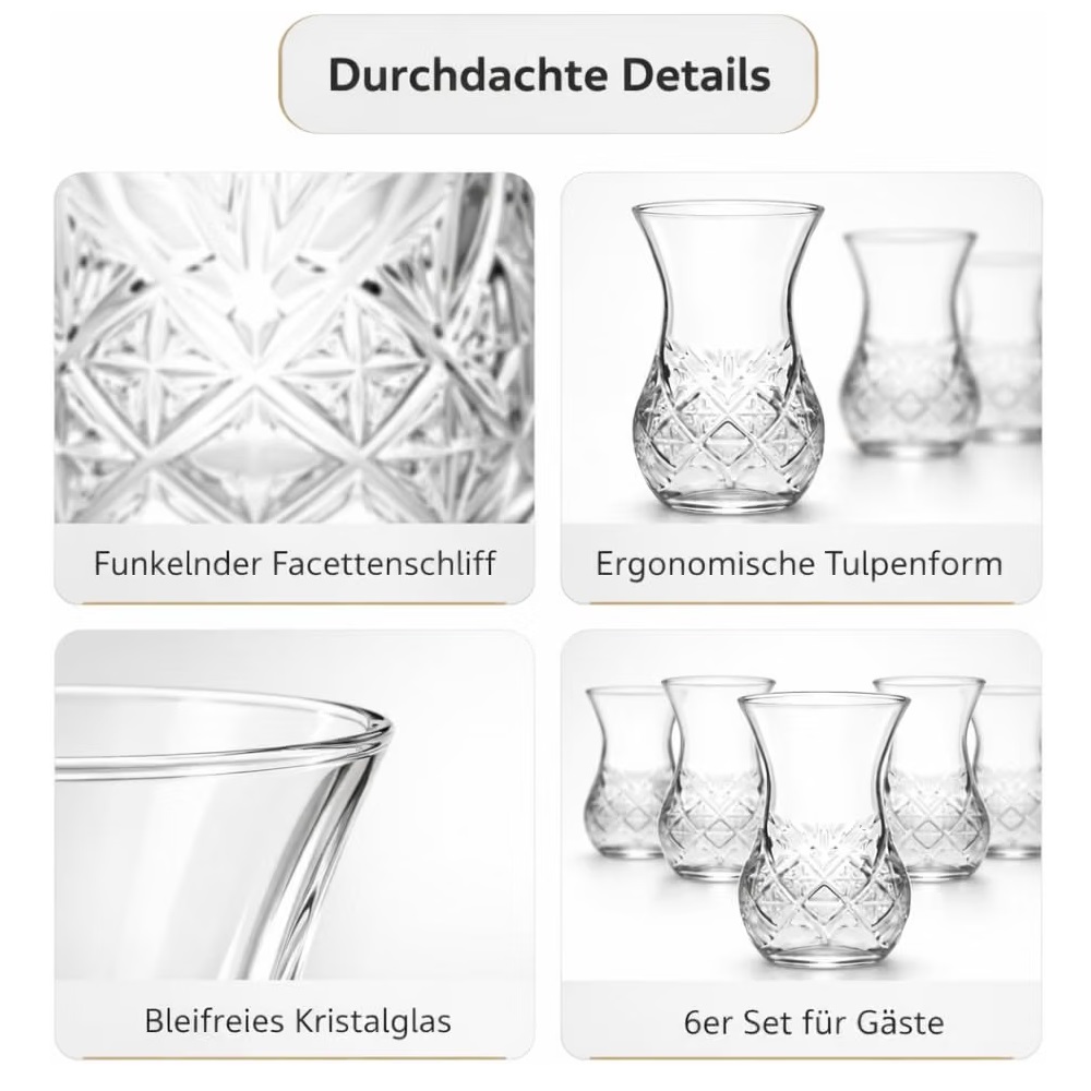 Der-Porzellan-Laden by Pasabahce Timeless Teeglas 6er Set