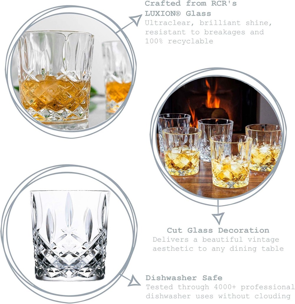 RCR Orchestra DOF Whiskybecher 340 ml 6er Set