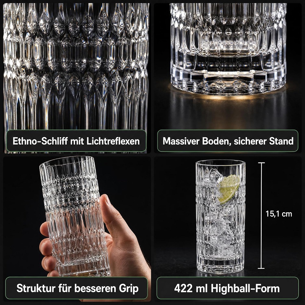 Der-Porzellan-Laden by Nachtmann Ethno Longdrinkglas 4er Set