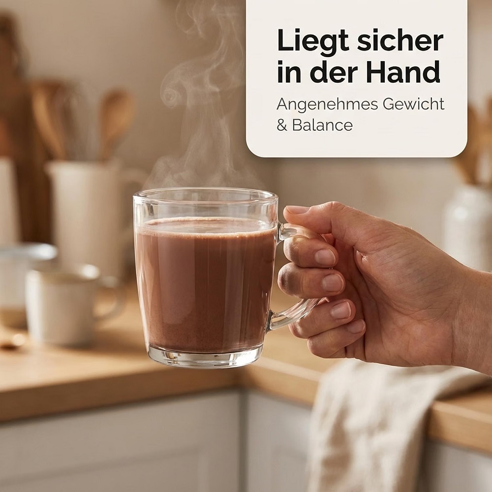 Der-Porzellan-Laden by Pasabahce Basic Henkeltasse 350 ml 2er Set