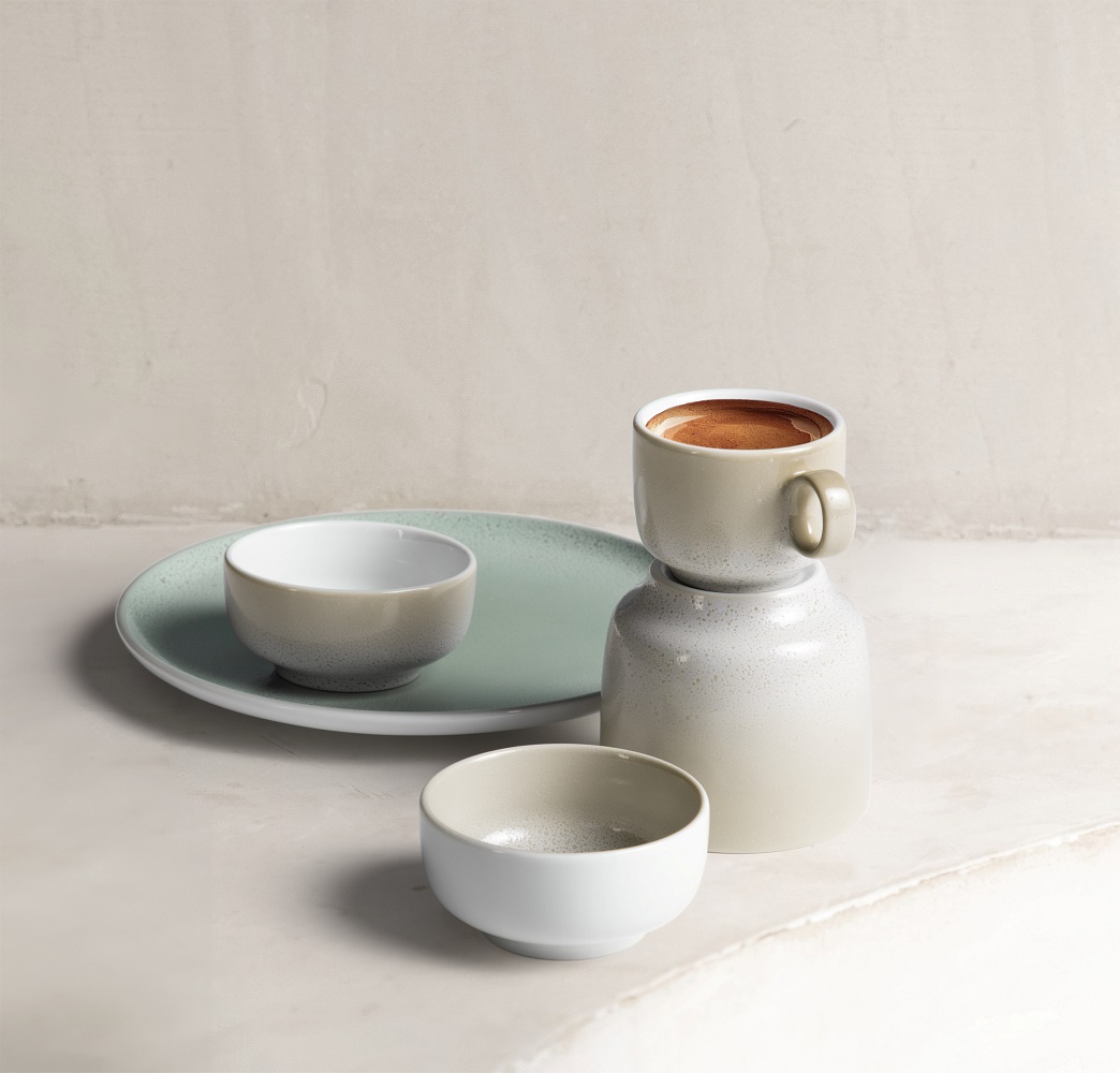 Seltmann Weiden Sento Home Aura cream Espressoobertasse 0,08 l mit Henkel 6er Set