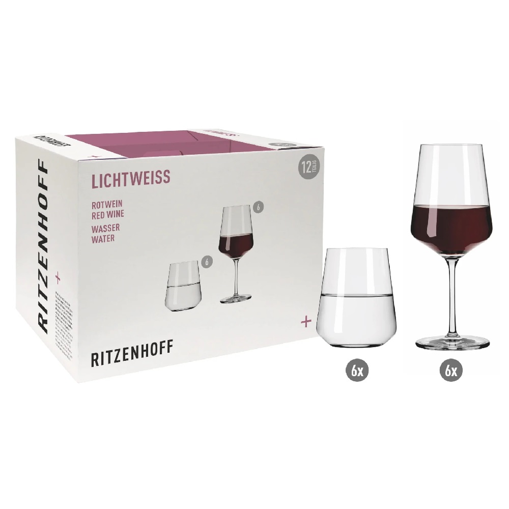 Ritzenhoff Lichtweiss Julie Rot 12er-Set 2021