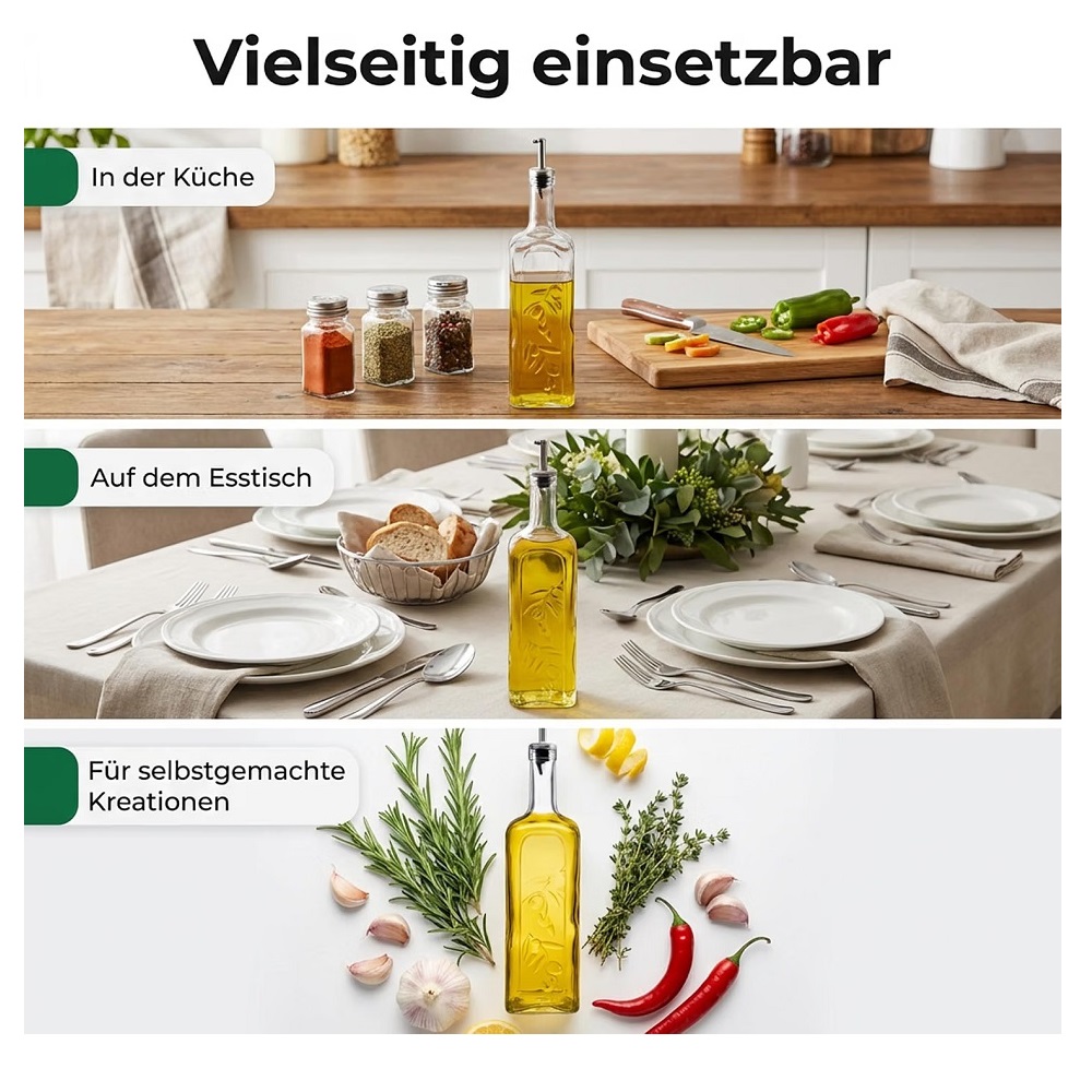 Der-Porzellan-Laden by Pasabahce Homemade Öl und Essigflasche 1000 ml