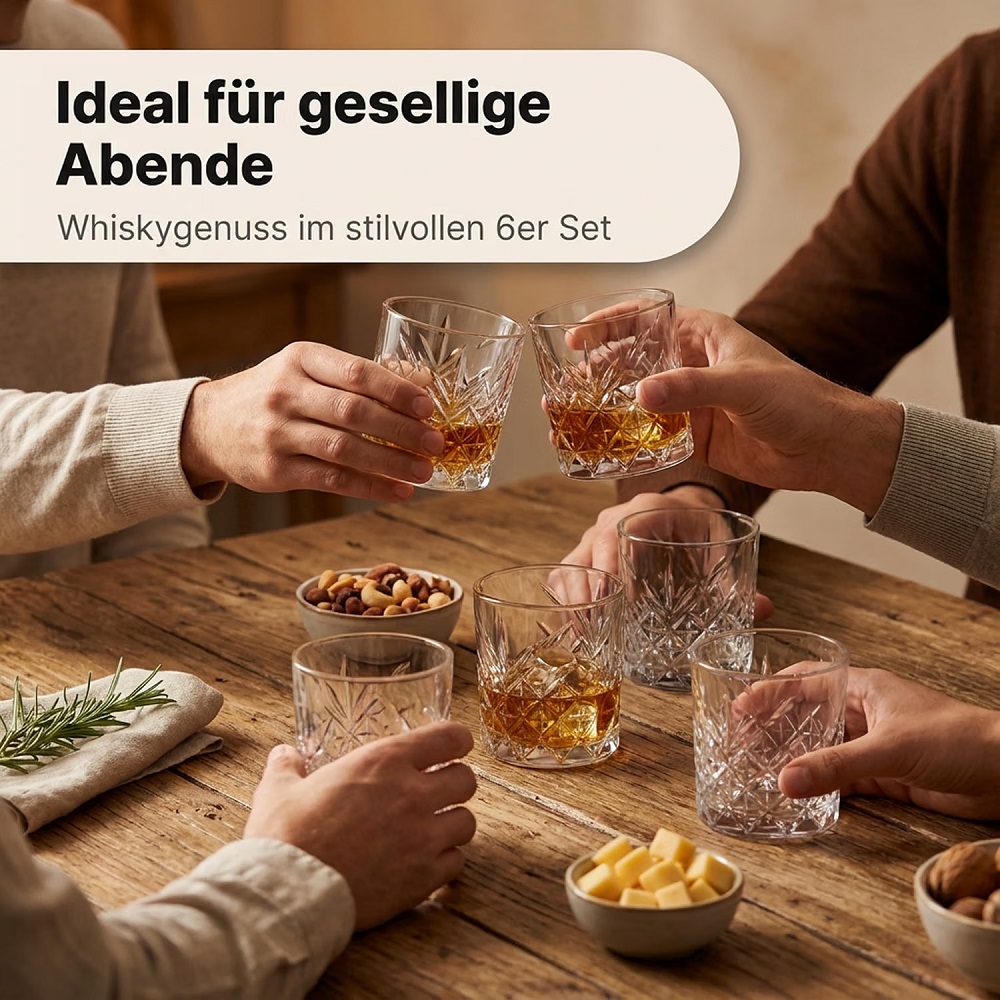 Der-Porzellan-Laden by Pasabahce Timeless Whiskybecher SOF 205 ml 6er Set
