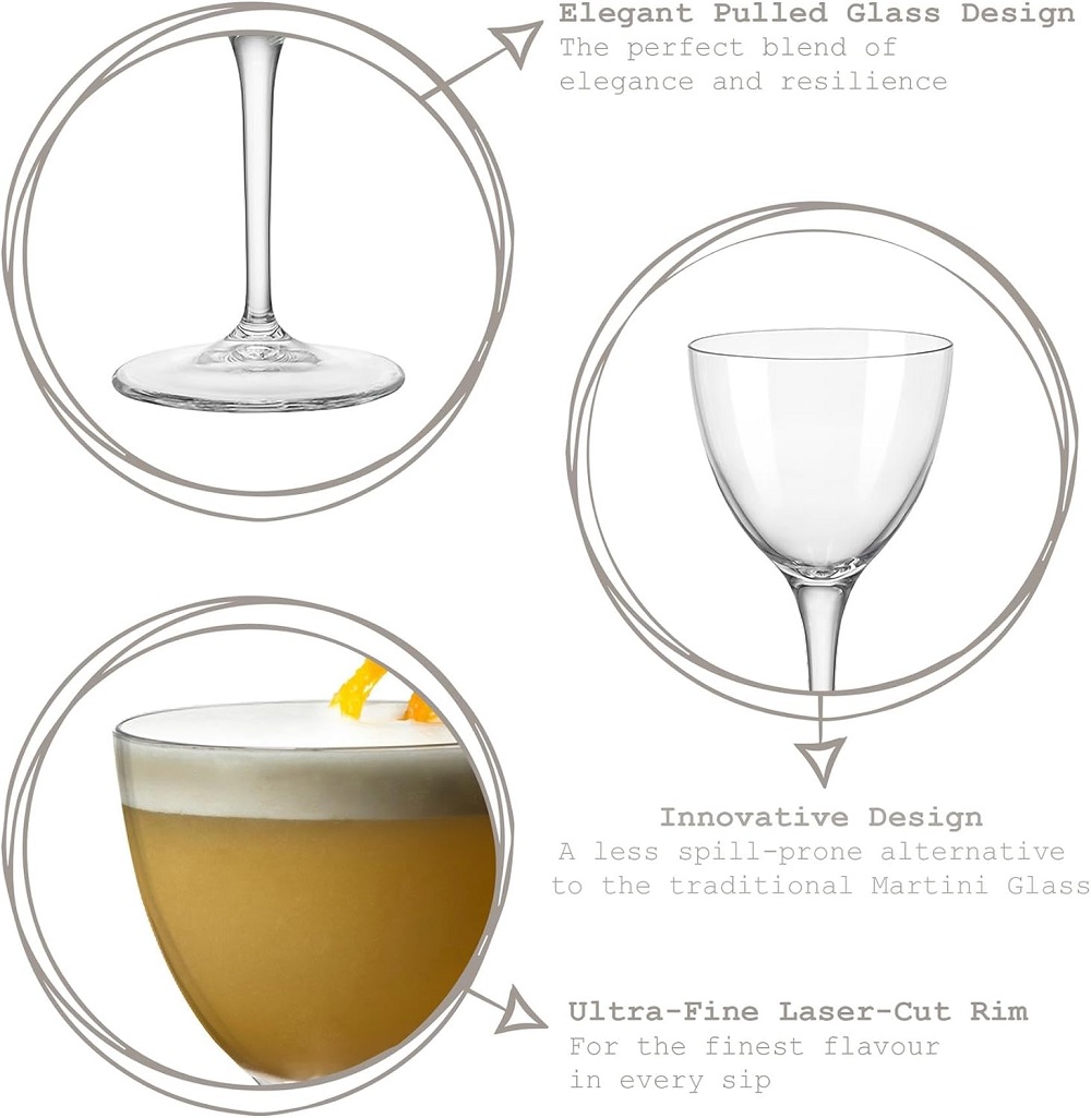 Bormioli Rocco Novecento Nick&Nora Cocktailschale 150 ml 6er Set