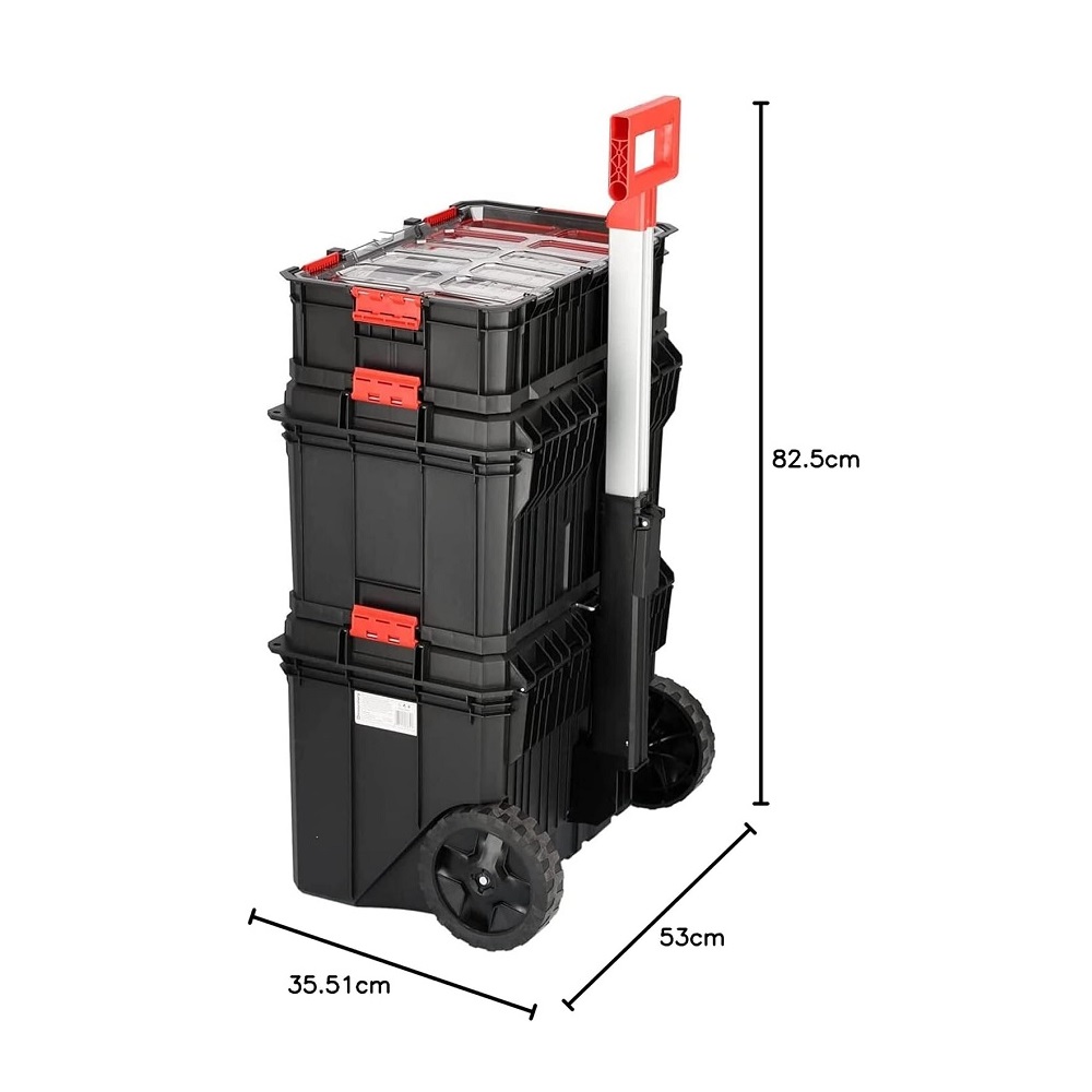 Prosperplast Tool Trolley MODULAR SOLUTION MOBILE Set - schwarz