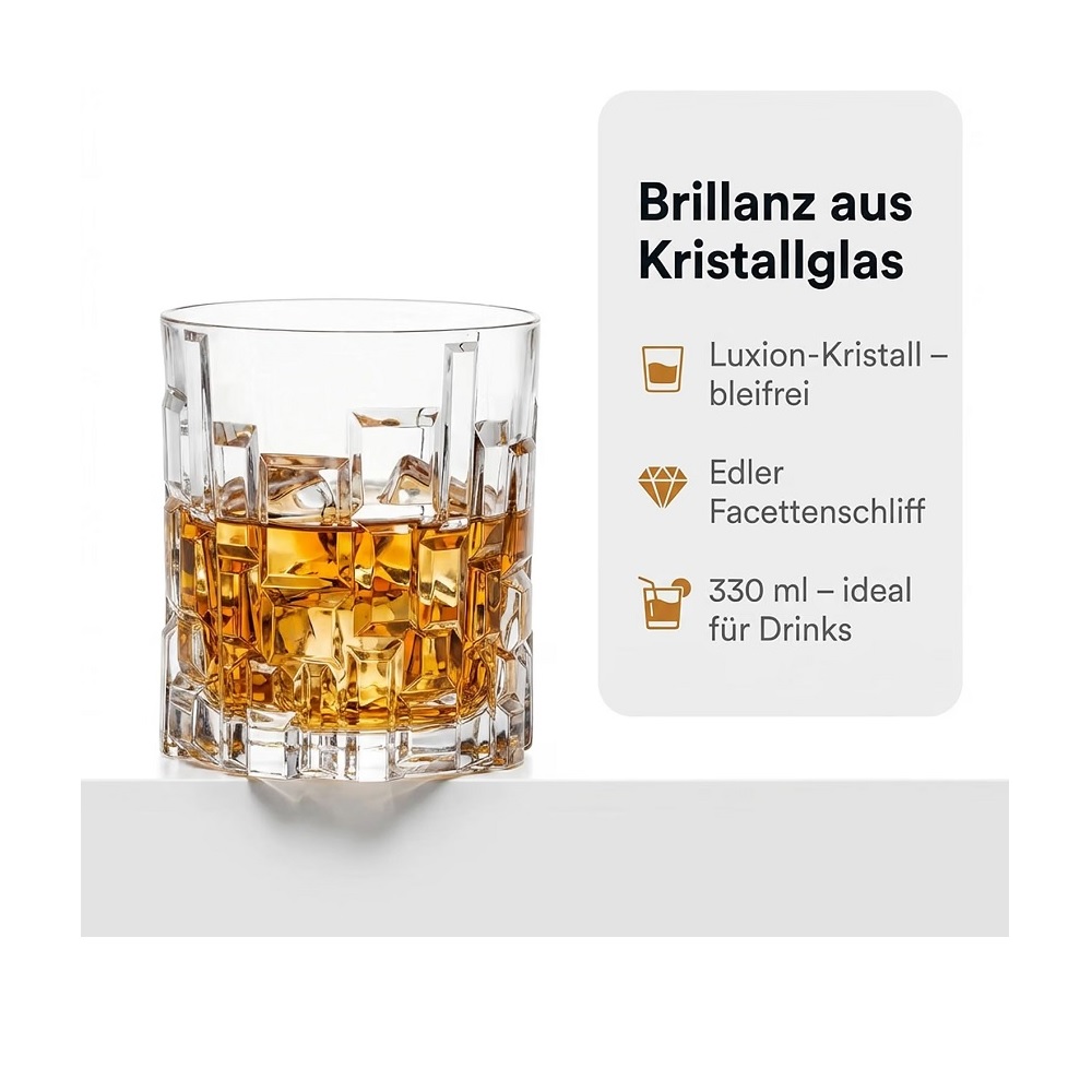 Der-Porzellan-Laden by RCR Etna Whiskygläser 330 ml 6er Set